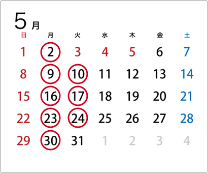2022-05営業日カレンダー