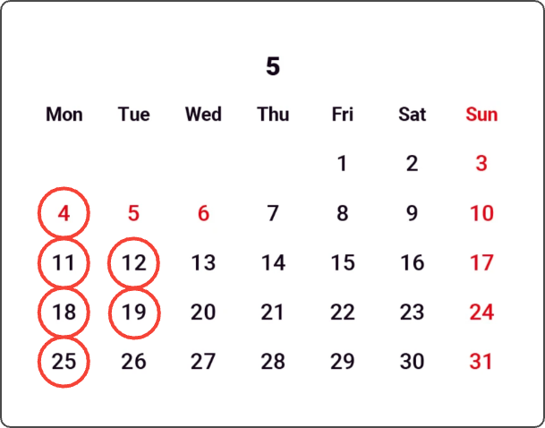 2026-05営業日カレンダー